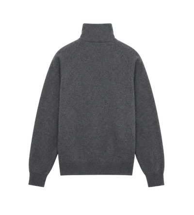 Wool and Cashmere Polo Sweater Slate Gray