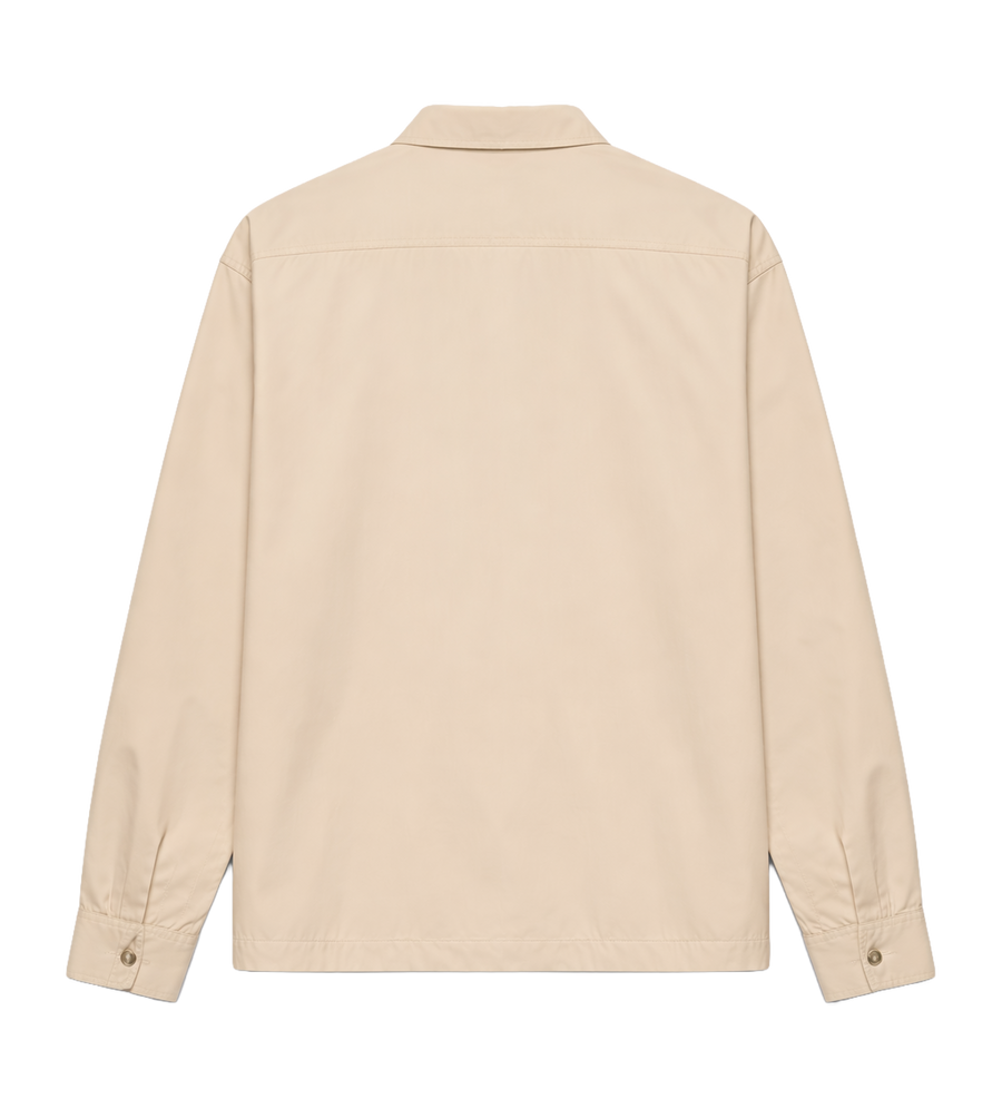 Prada Cotton ZIp Up Shirt in Sand Beige
