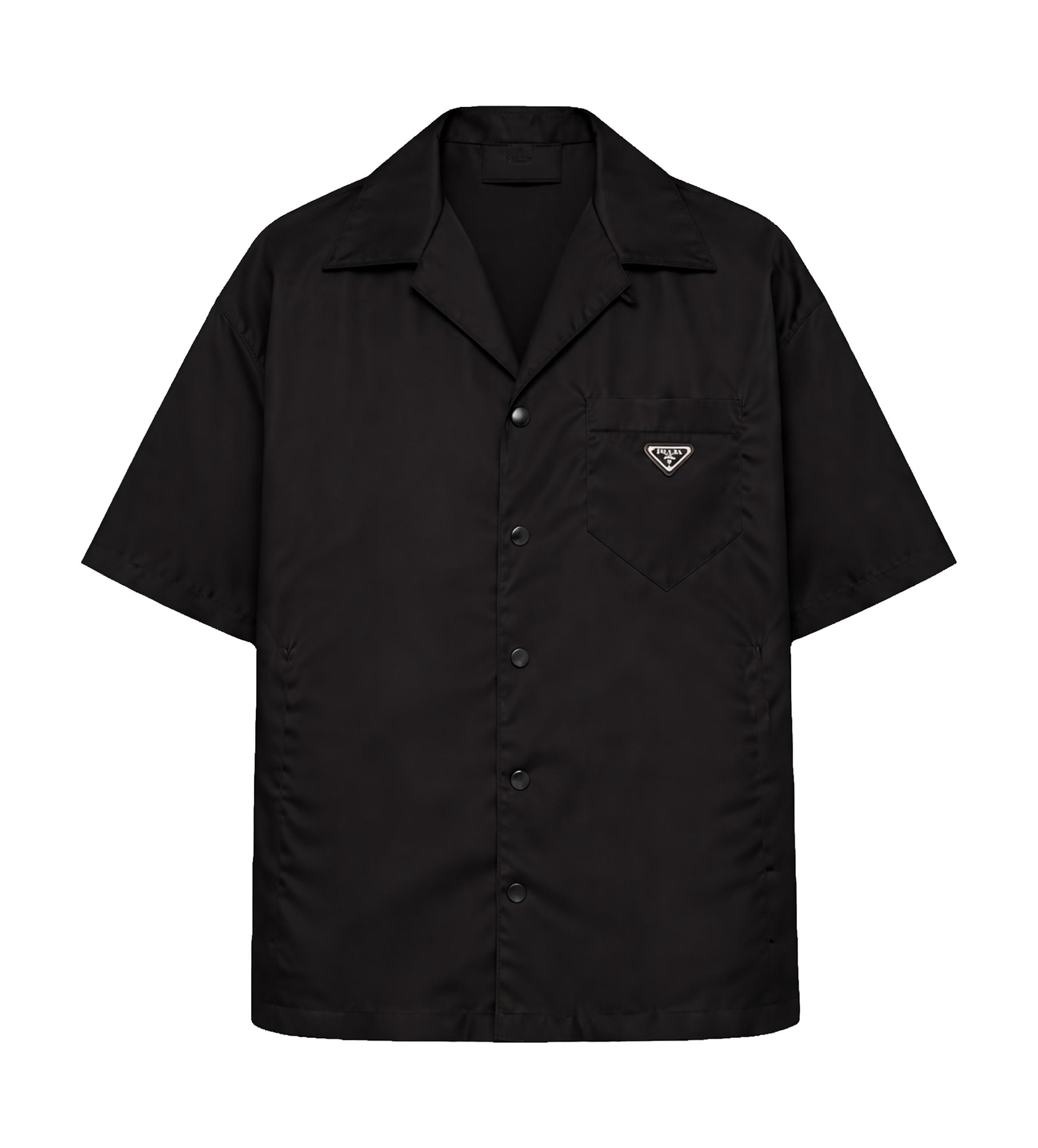 Prada Re-Nylon Short-Sleeved Shirt in Black