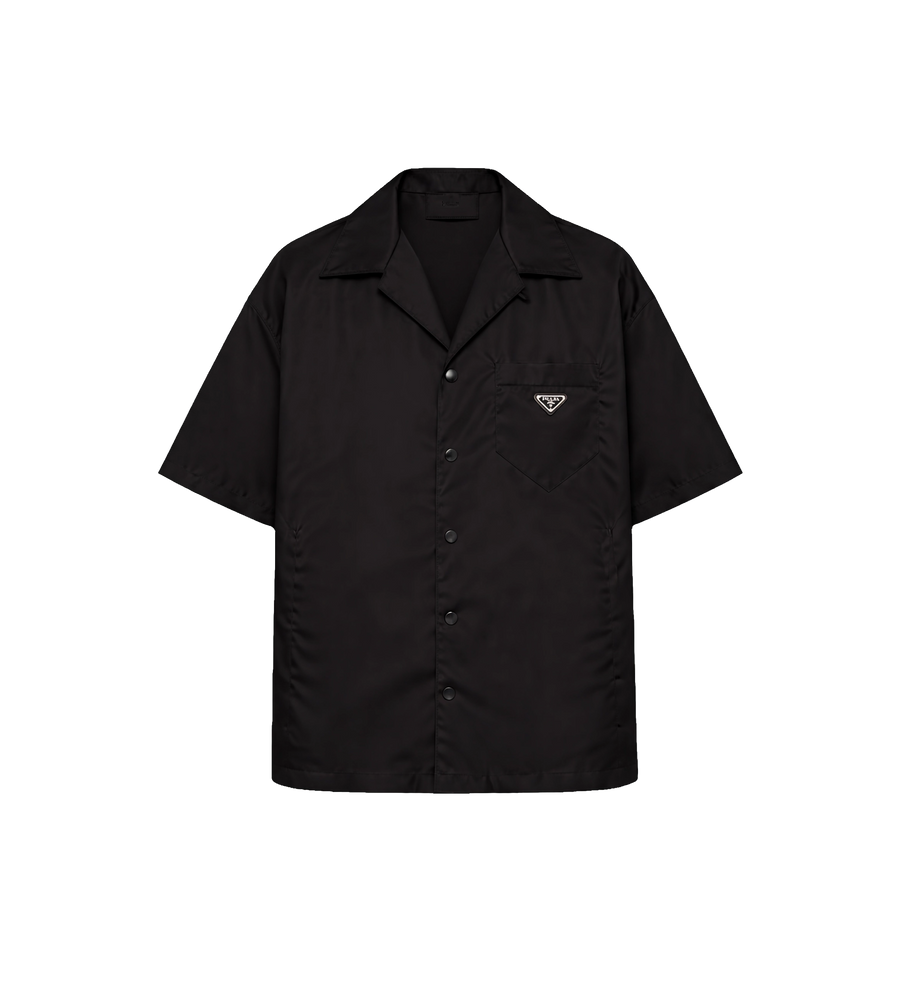 Re-Nylon Short-Sleeved Shirt in Black