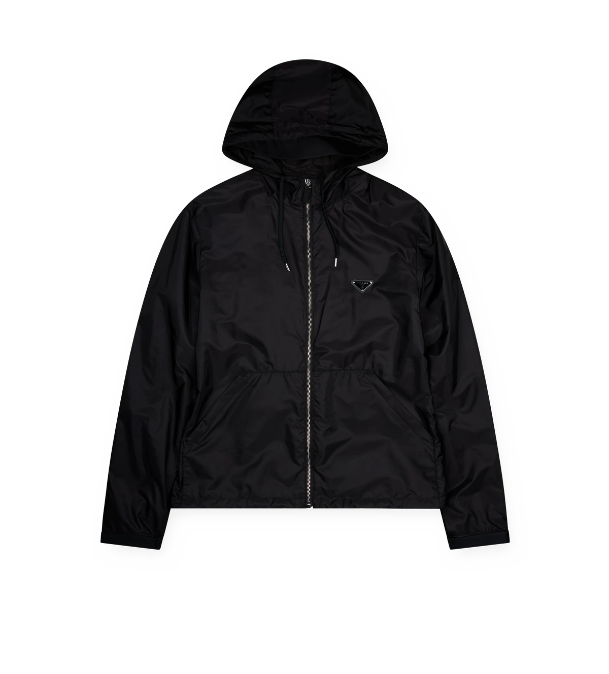 Re-Nylon Hooded Jacket in Black