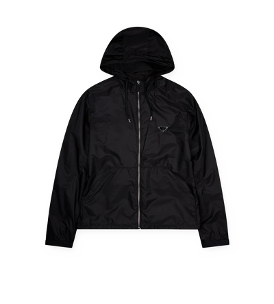 Re-Nylon Hooded Jacket in Black
