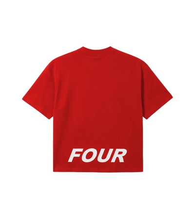 Reconstructed Circles Boxy T-shirt Savy Red