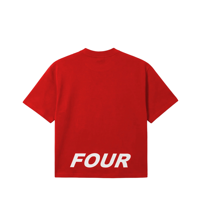 Reconstructed Circles Boxy T-shirt Savy Red
