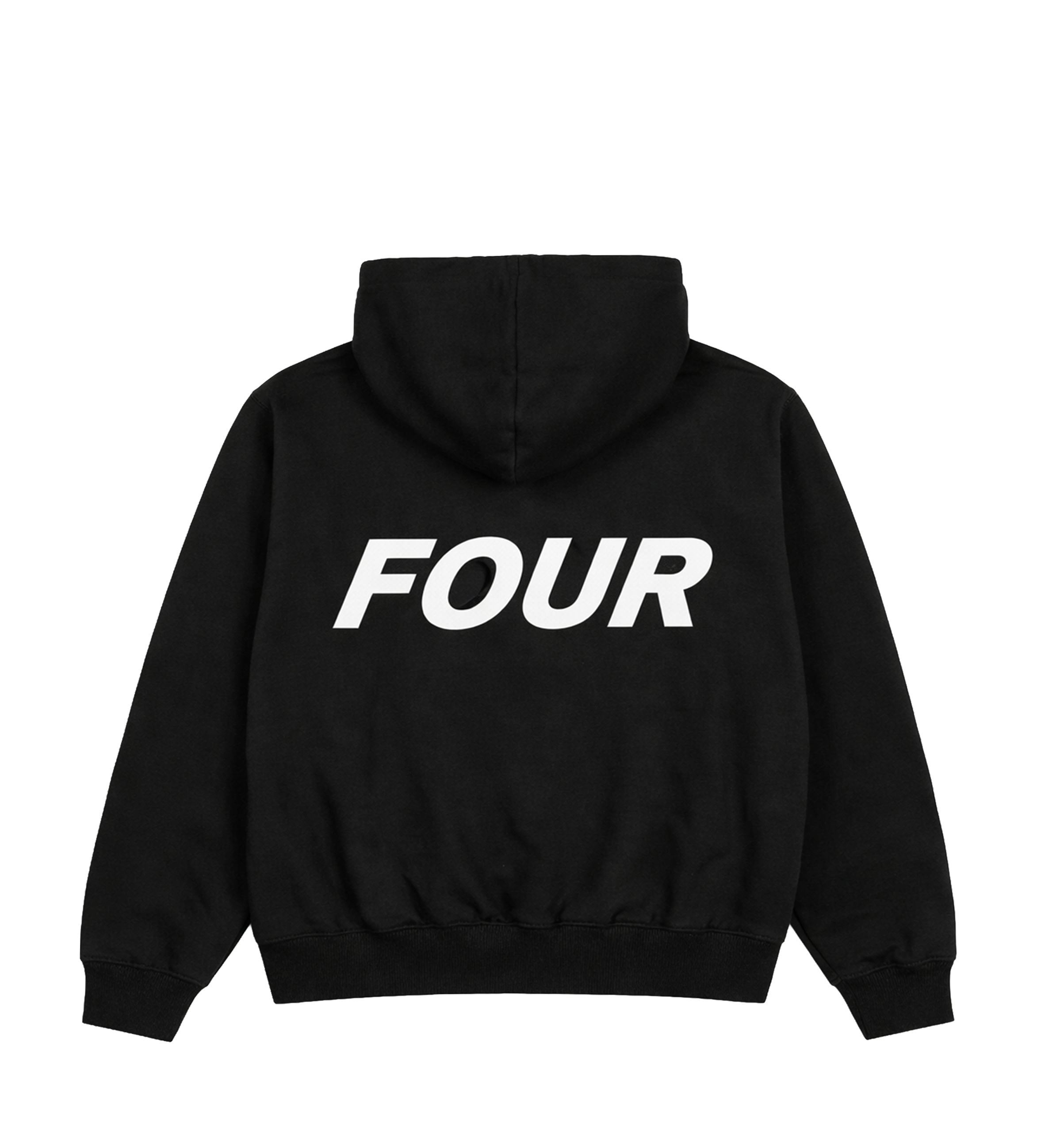 Reconstructed Circles Zip Up Hoodie Black