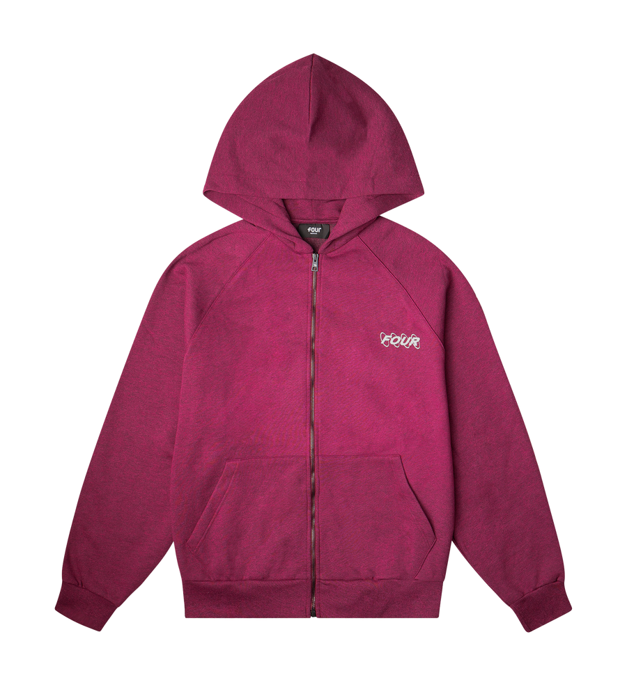 Circles Logo Zip Up Vest Red Melange