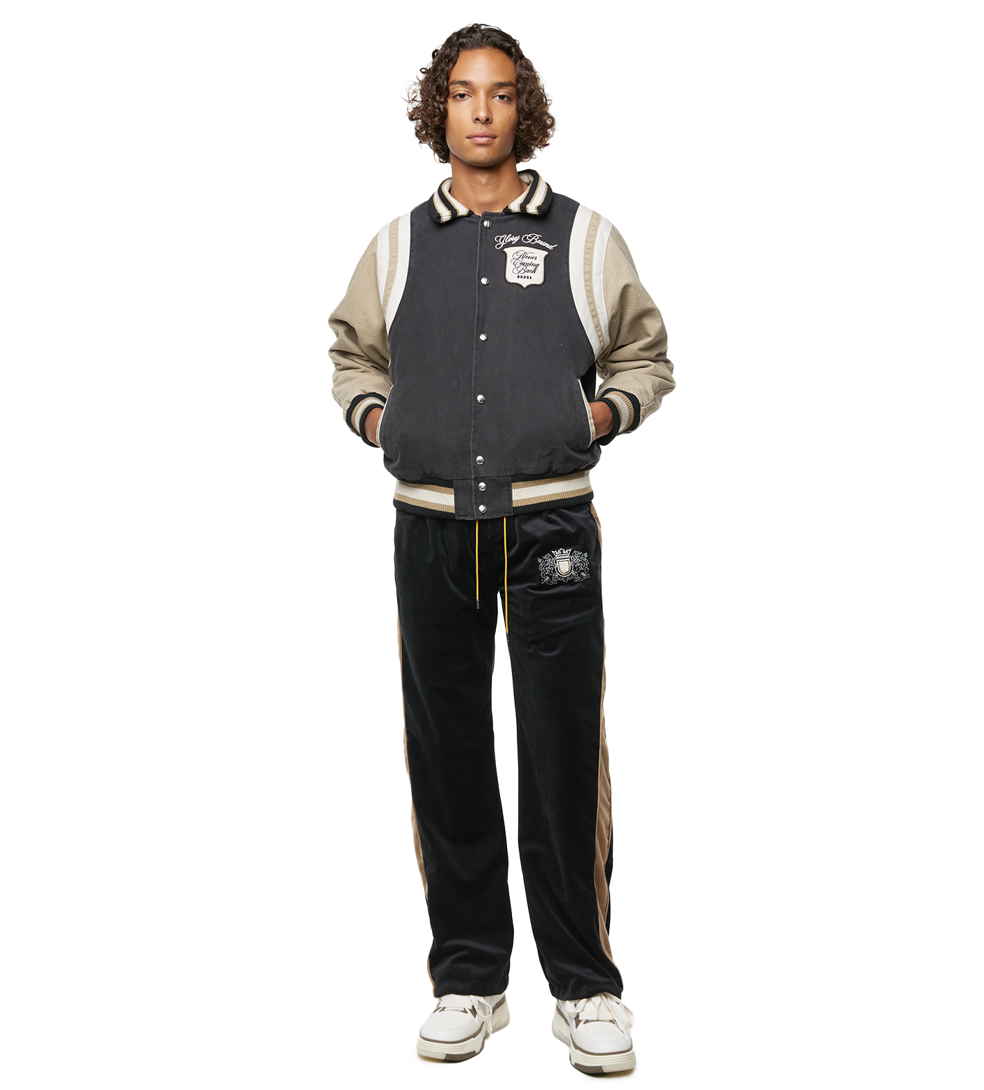 Embroidered Lounge Pants Black