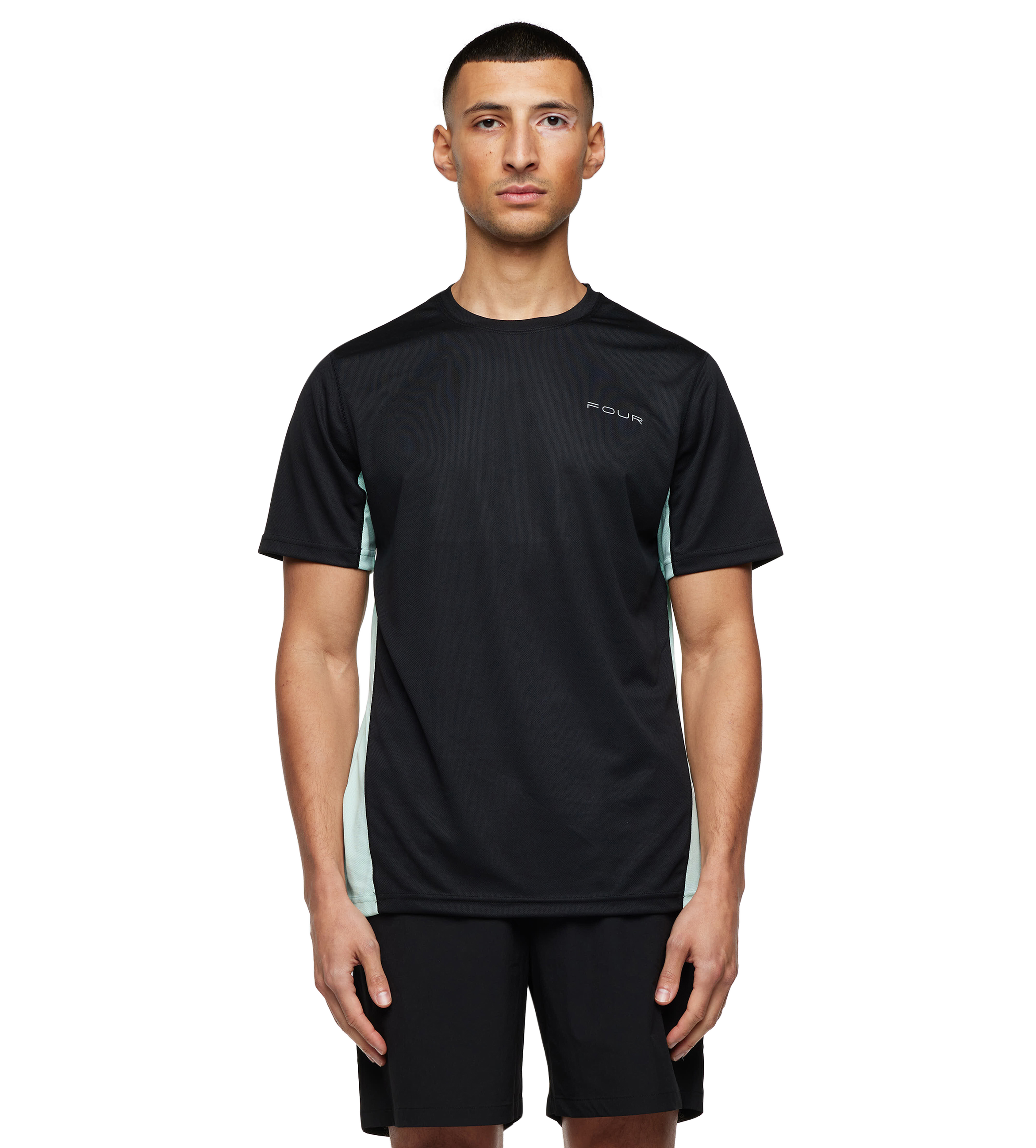 Sportswear T-shirt Black/ Light Green