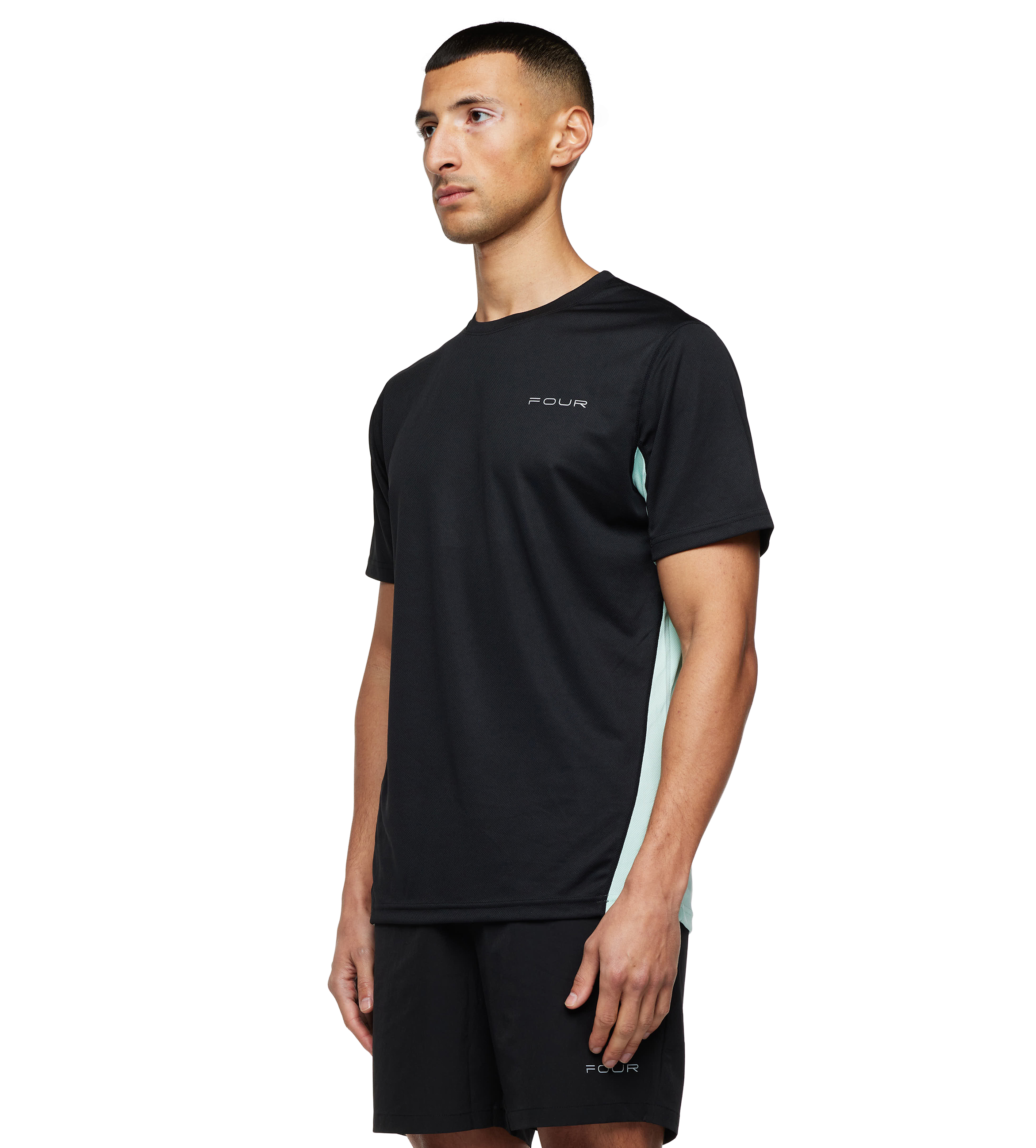 Sportswear T-shirt Black/ Light Green