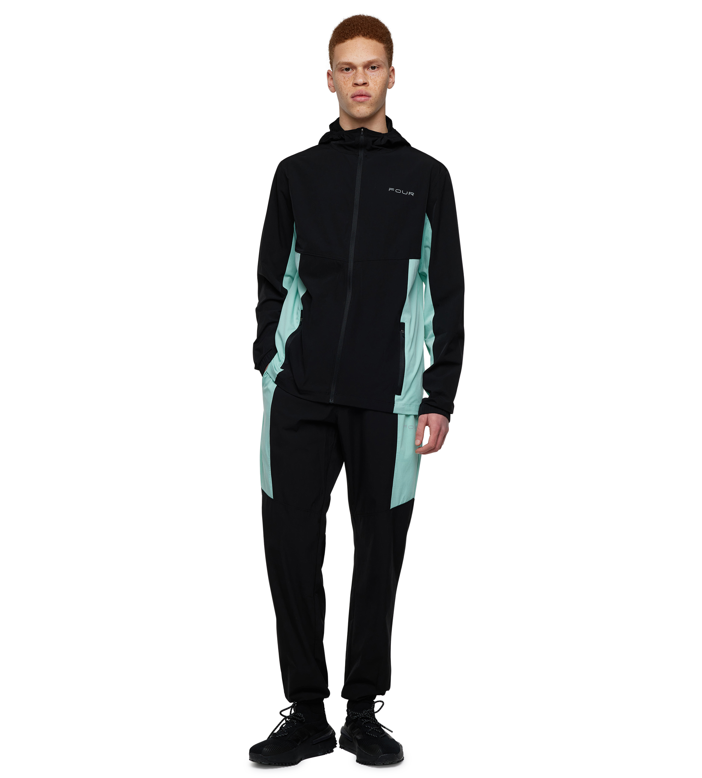 Sportswear Trackpants Black/ Light Green