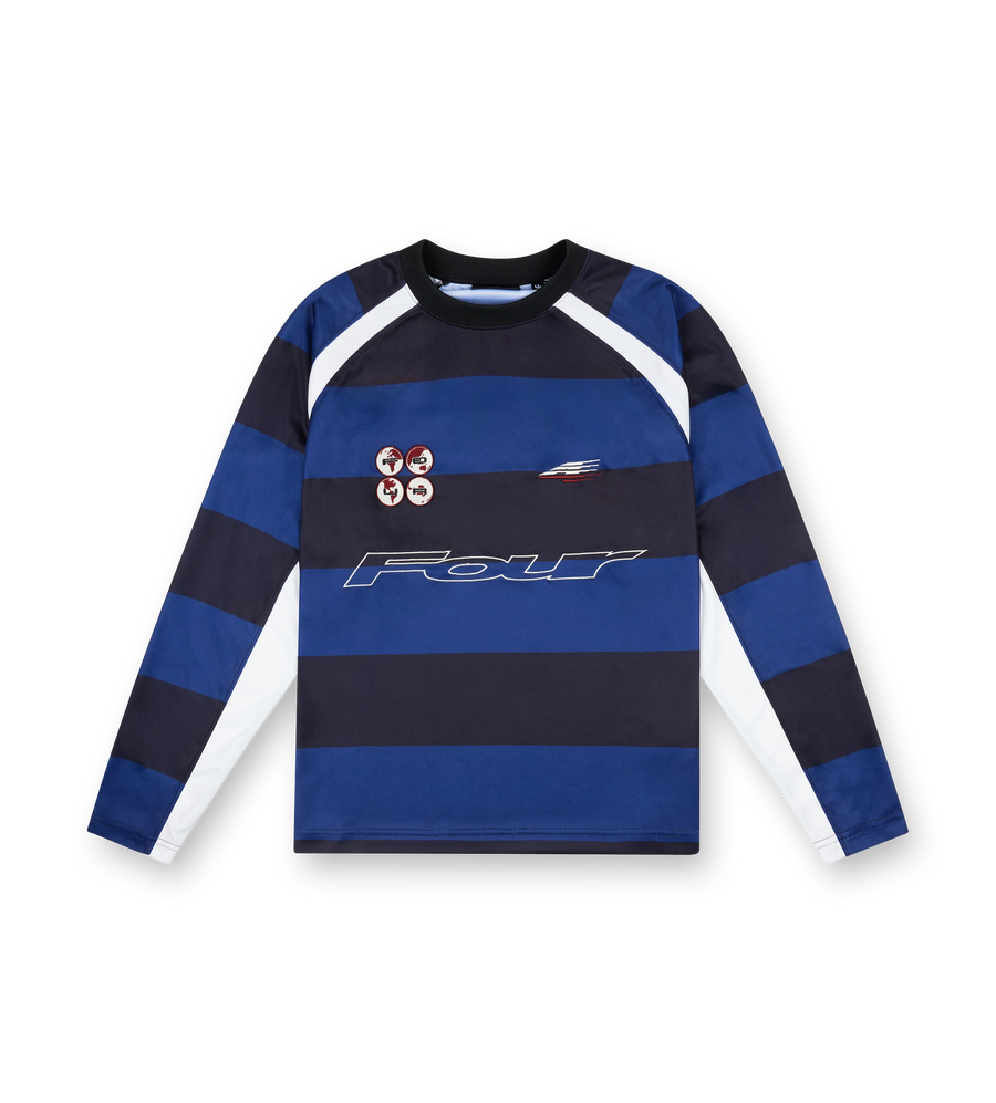 LS Football Shirt Black/ Blue