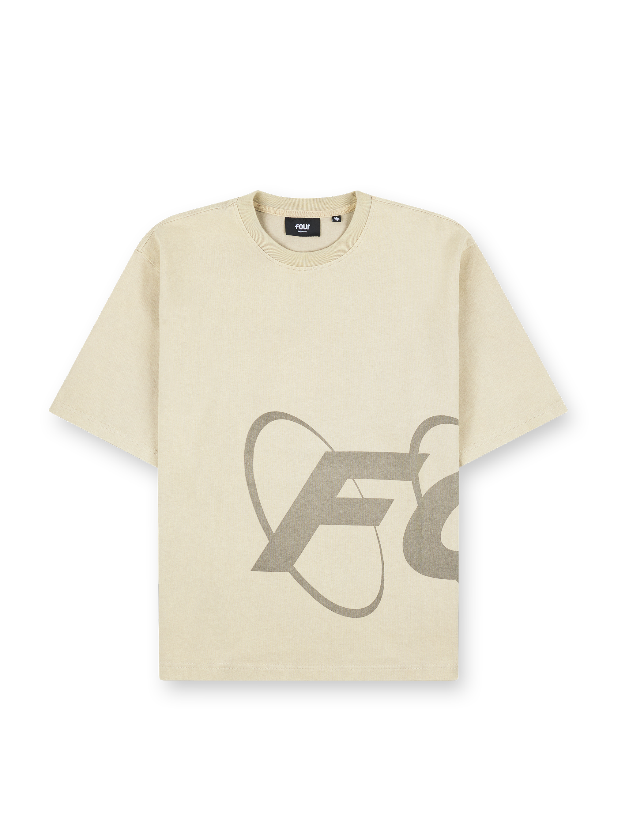 Circles Boxy T-Shirt Washed Oatmeal
