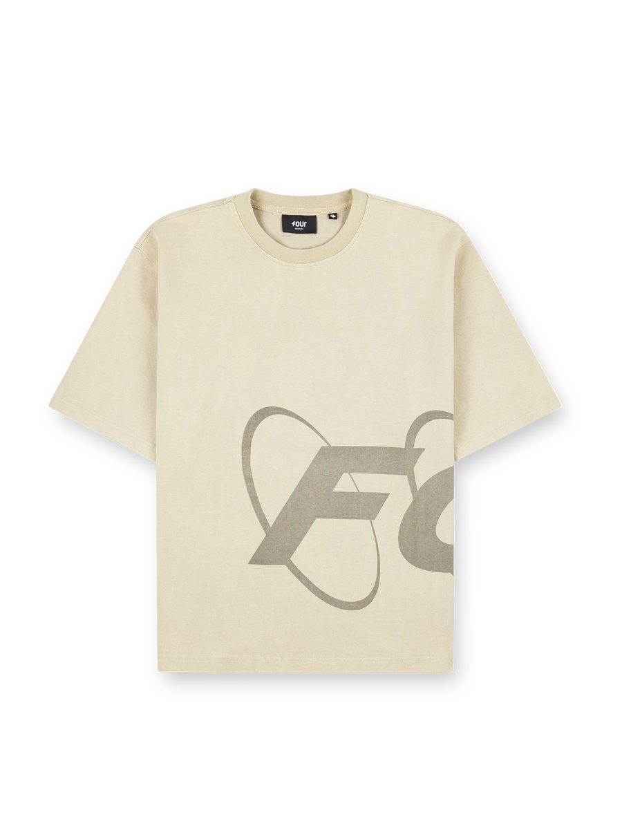 Circles Boxy T-Shirt Washed Oatmeal