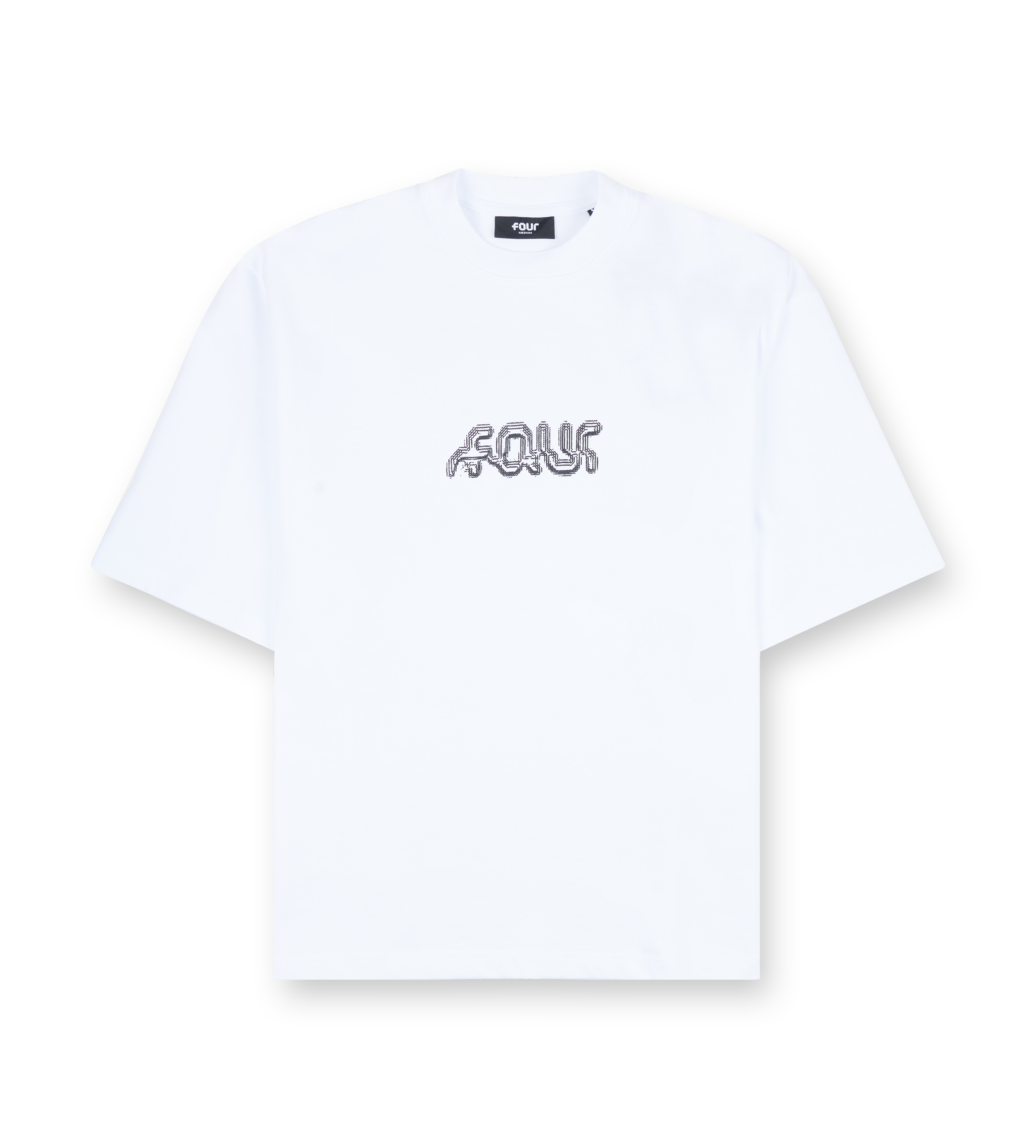 Glitch Boxy T-Shirt White