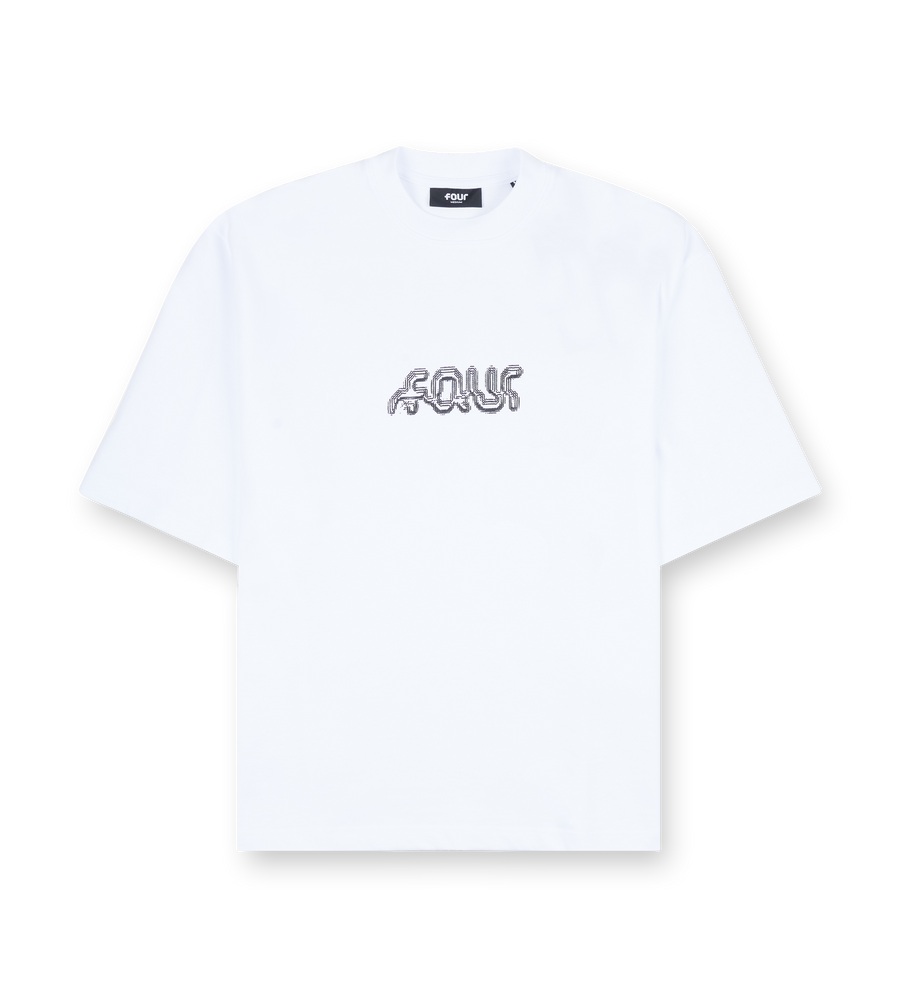 Glitch Boxy T-Shirt White