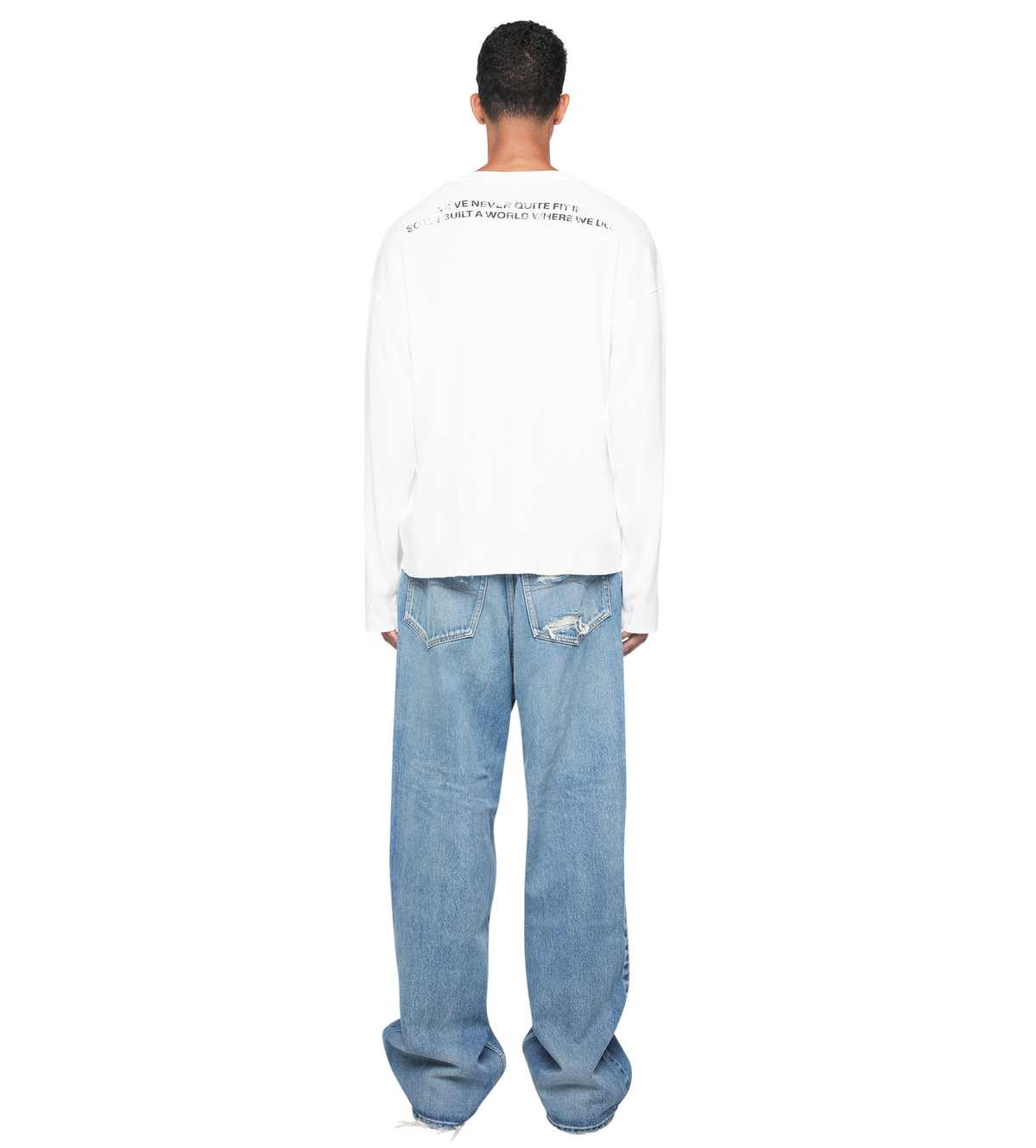 Quote Boxy Longsleeve White