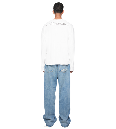 Quote Boxy Longsleeve White