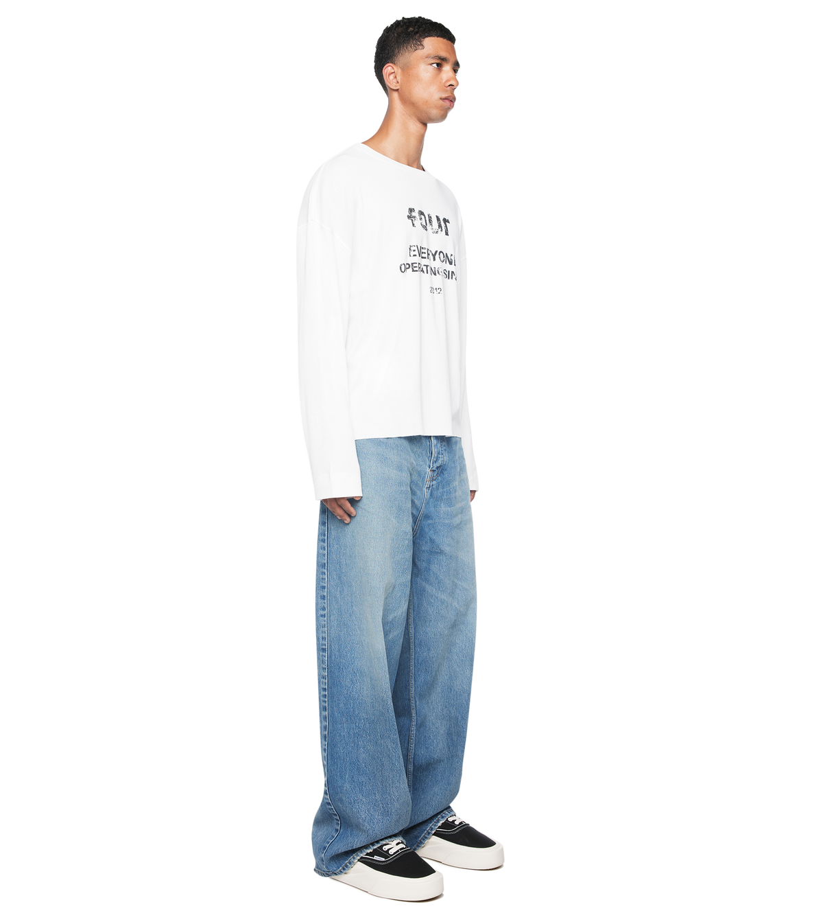 Quote Boxy Longsleeve White