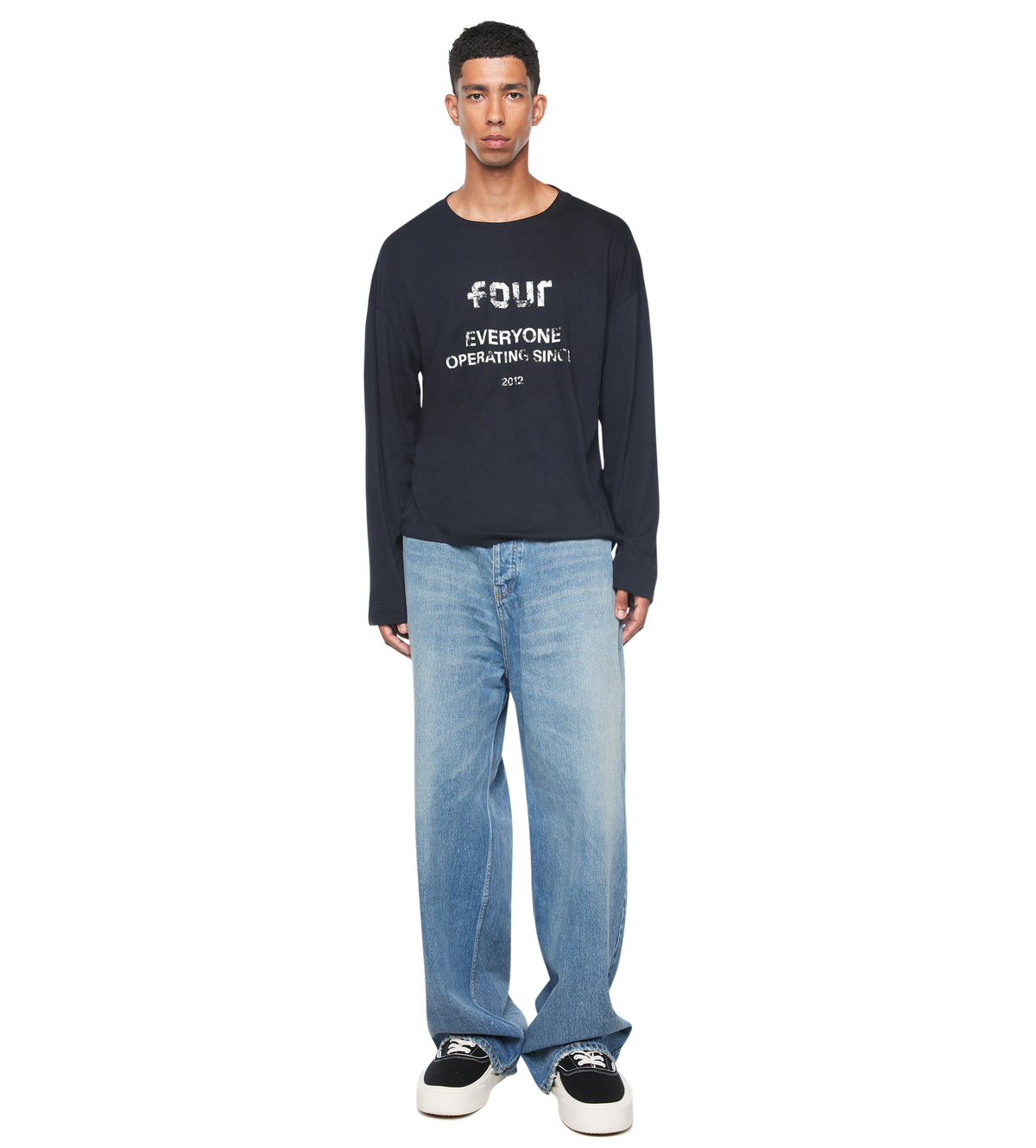 Quote Boxy Longsleeve Black