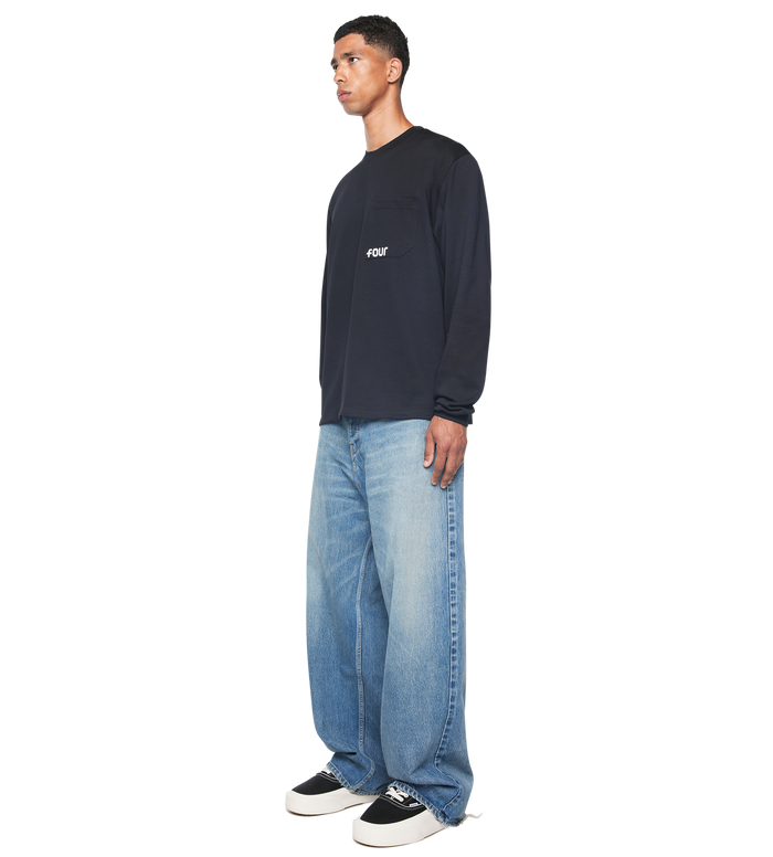 Logo Longsleeve Pocket T-shirt Black