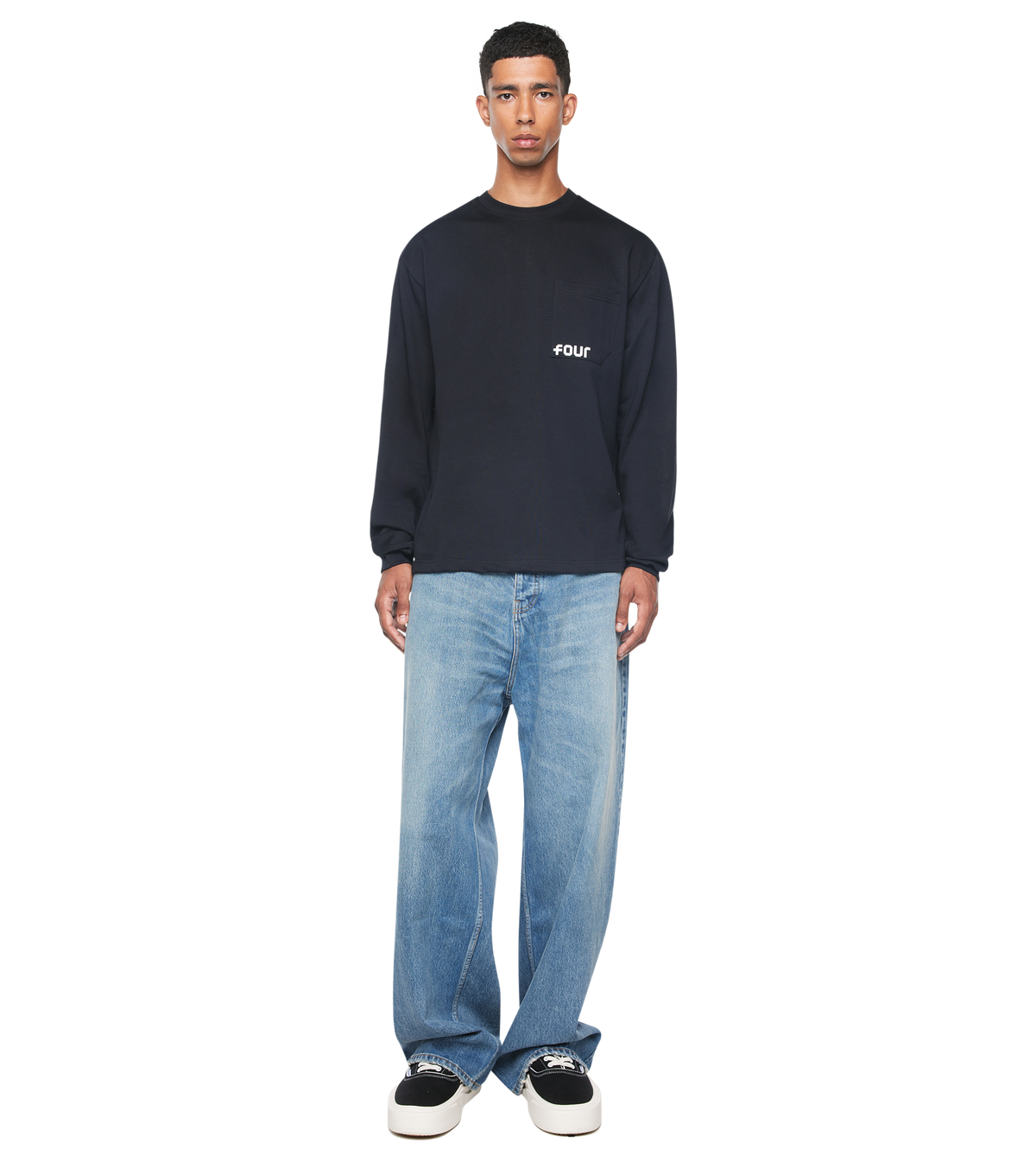 Logo Longsleeve Pocket T-shirt Black