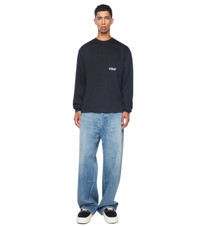 Logo Longsleeve Pocket T-shirt Black
