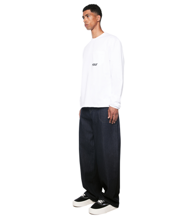 Logo Longsleeve Pocket T-shirt - White