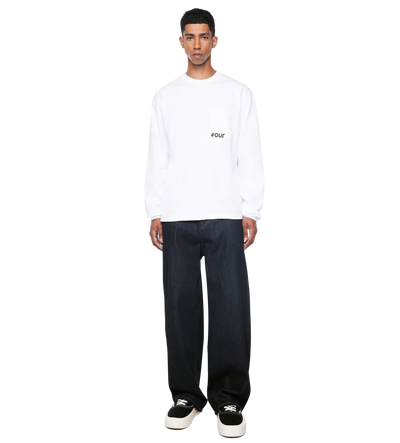 Logo Longsleeve Pocket T-shirt - White