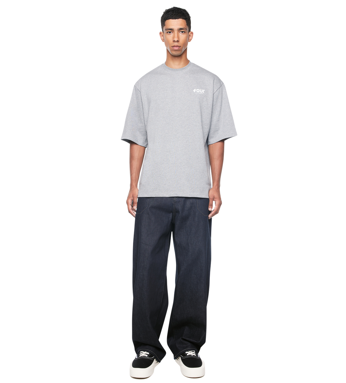 Logo Heavy T-shirt Grey Melange