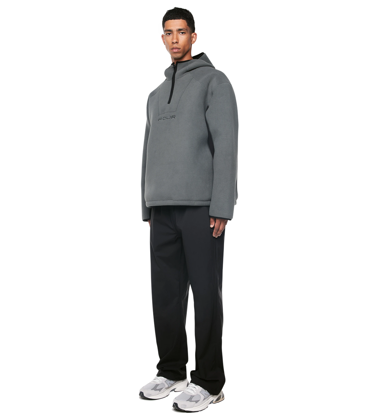 Sportswear Fleece Anorak Steengrijs