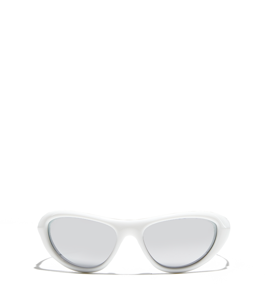 Curve Sporty Cat Eye Sunglasses White