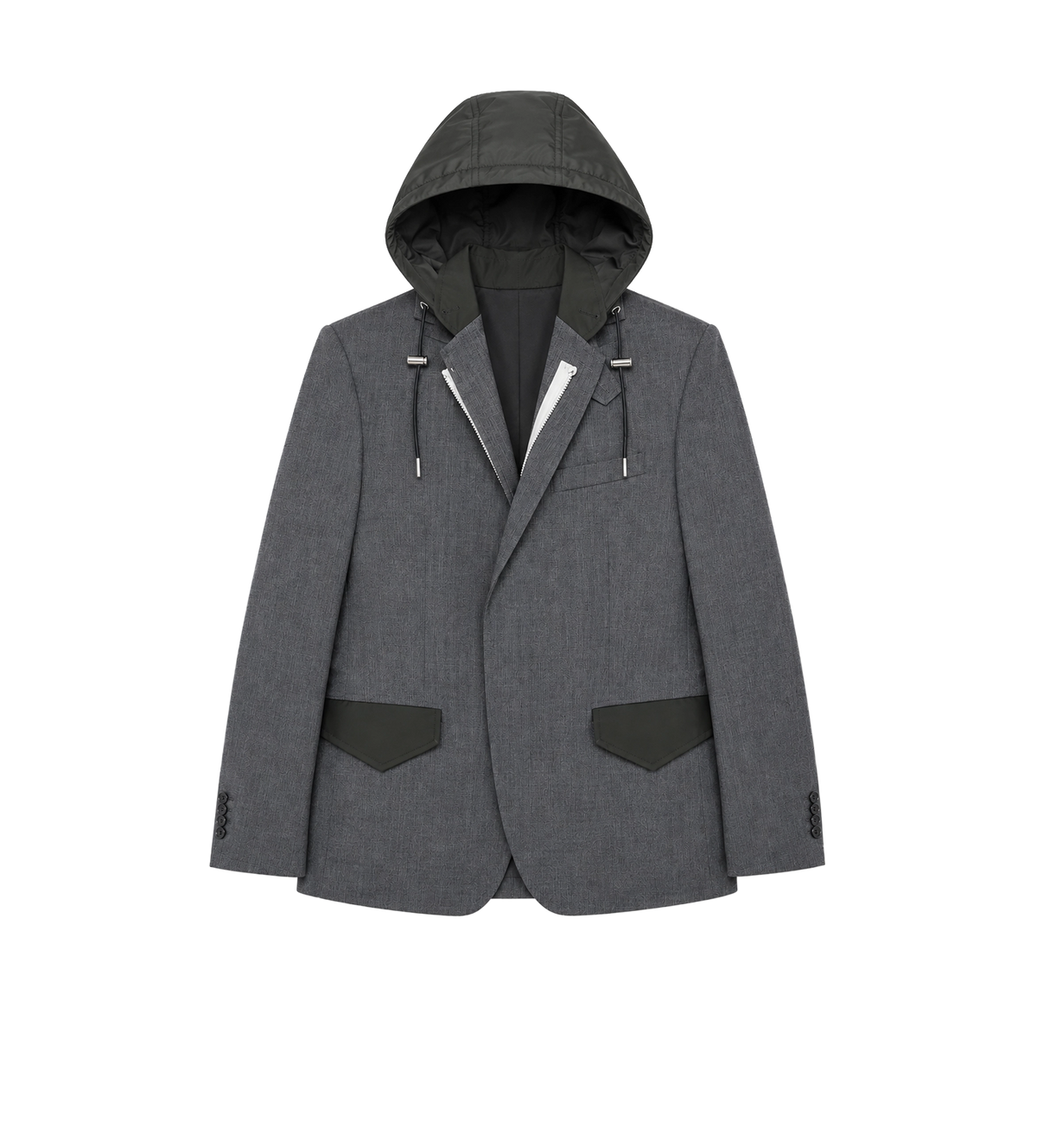 Suiting x Nylon Twill Jas Grijs/Donker Khaki