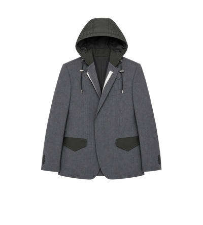 Suiting x Nylon Twill Jas Grijs/Donker Khaki