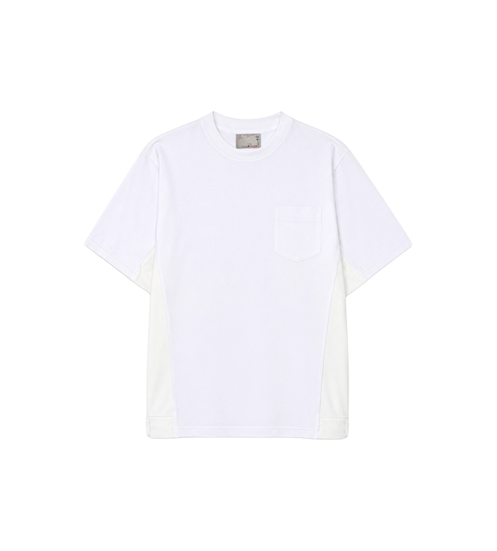 Denim x Katoen Jersey T-shirt Wit