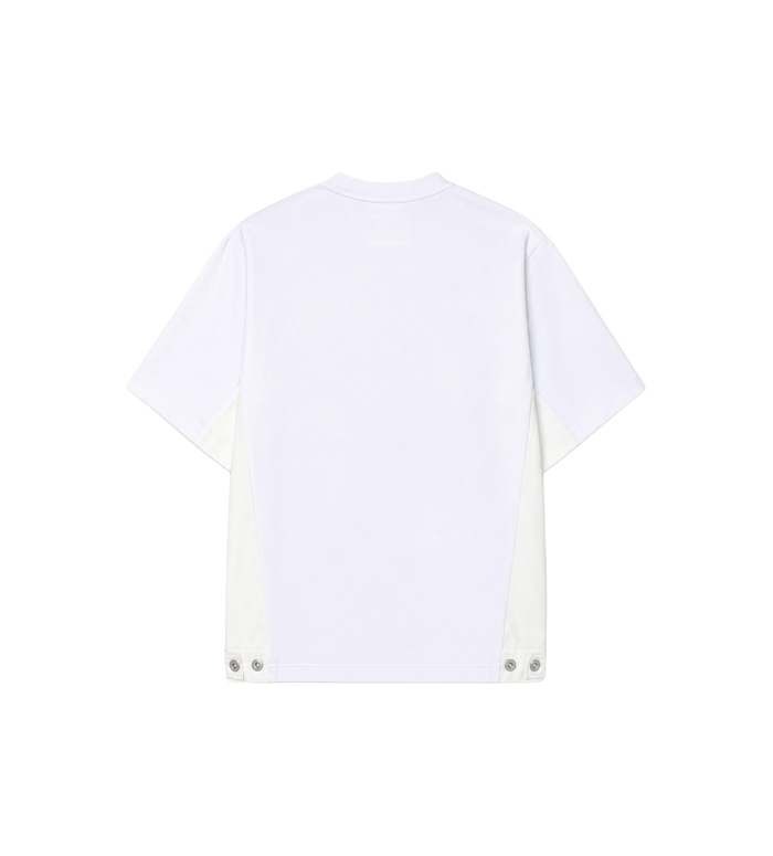 Denim x Katoen Jersey T-shirt Wit