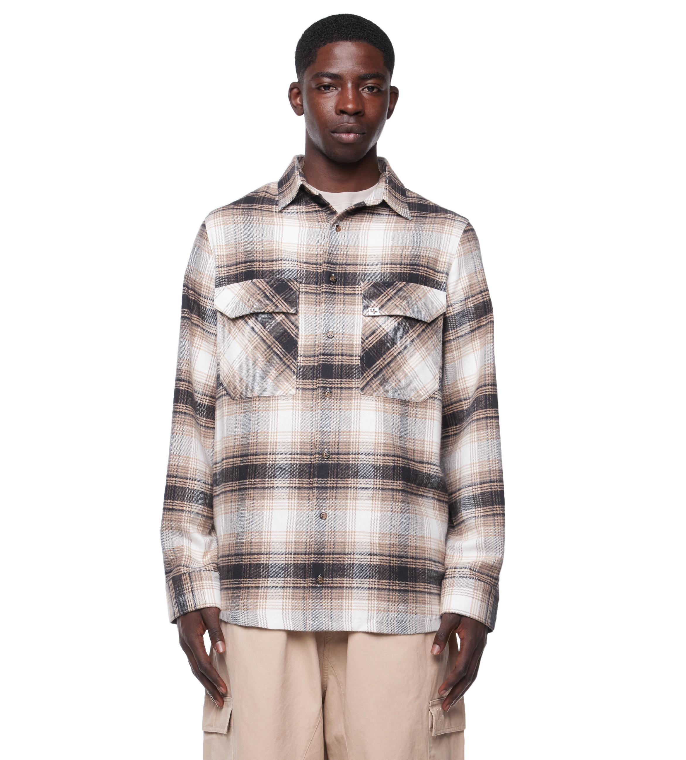 Flannel Beige/Black Mix