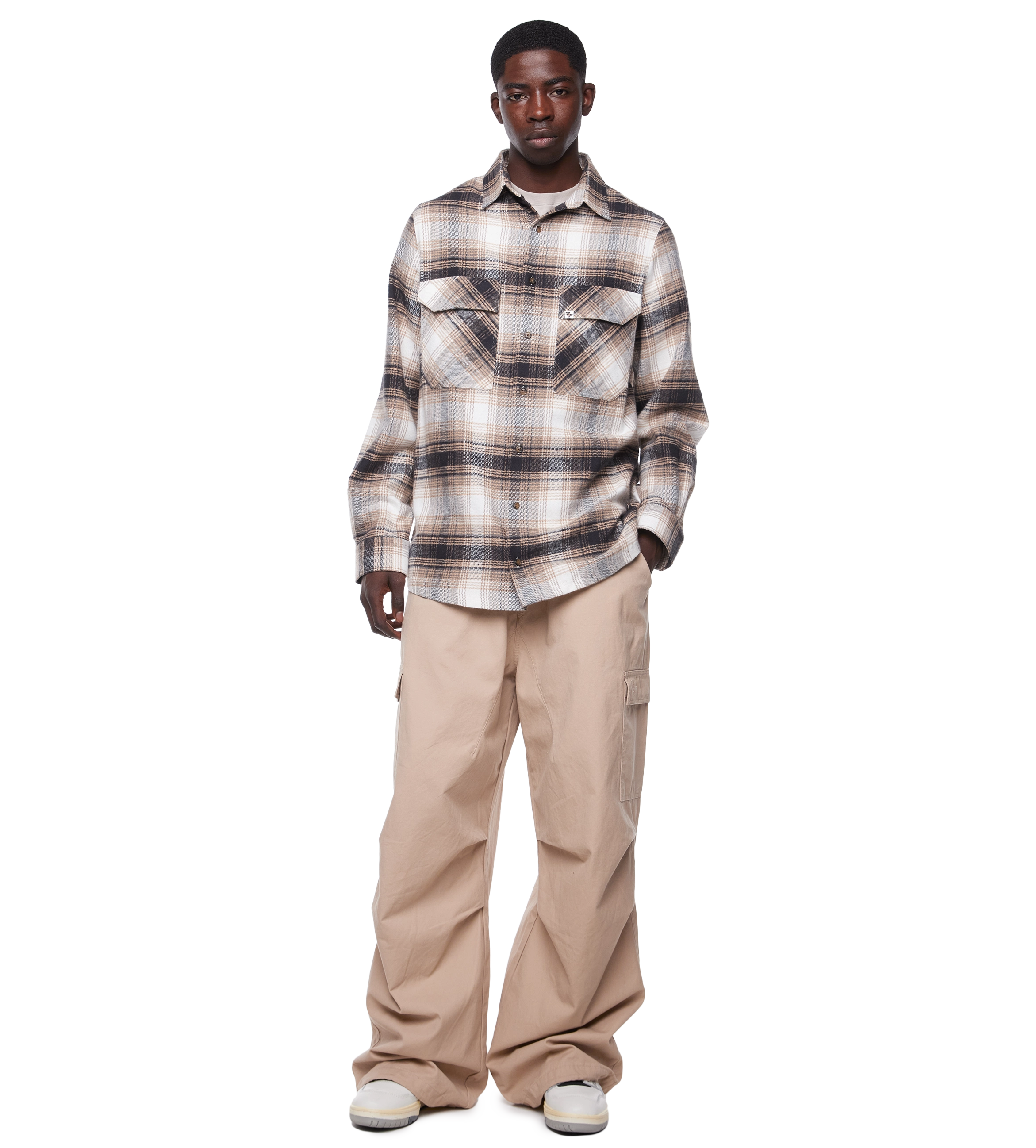 Flannel Beige/Black Mix
