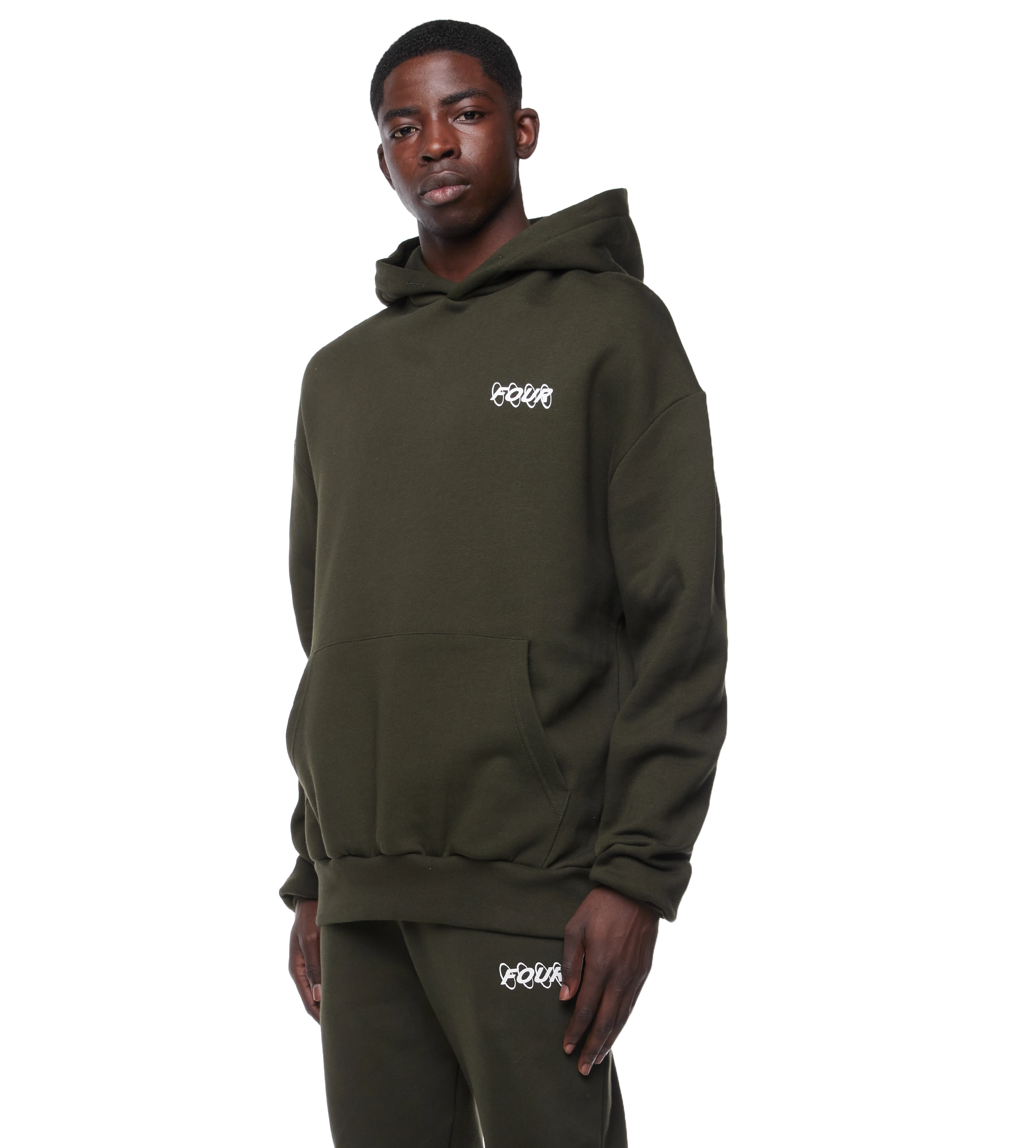 Circles Logo Hoodie Army Green