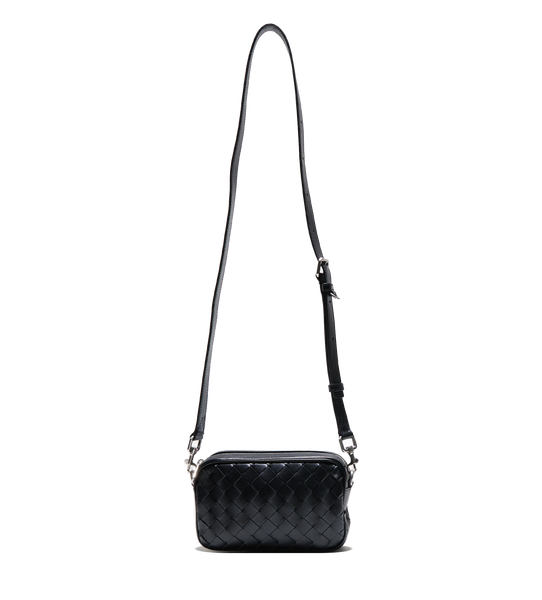 Mini Intrecciato Camera Bag Black Silver – FOUR Amsterdam