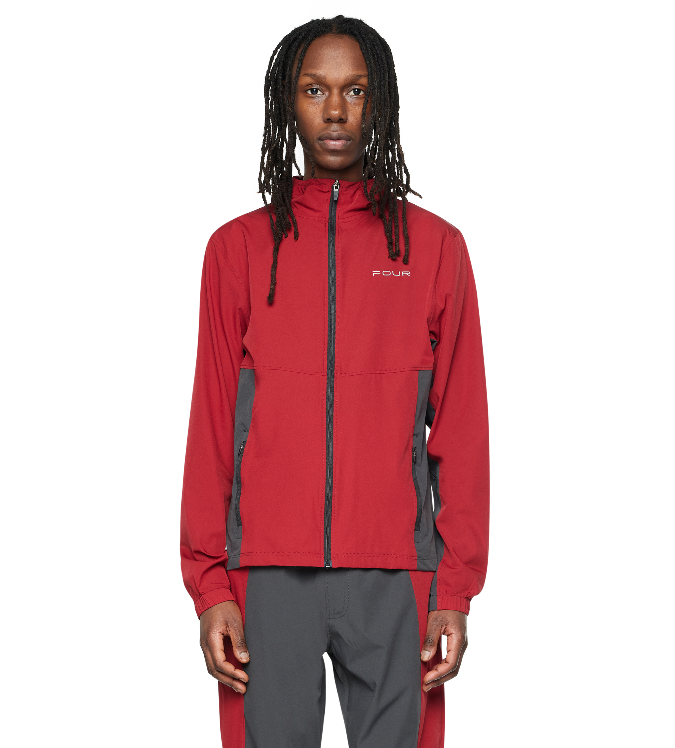 Sportswear Track Jacket Dark Grey/Red
