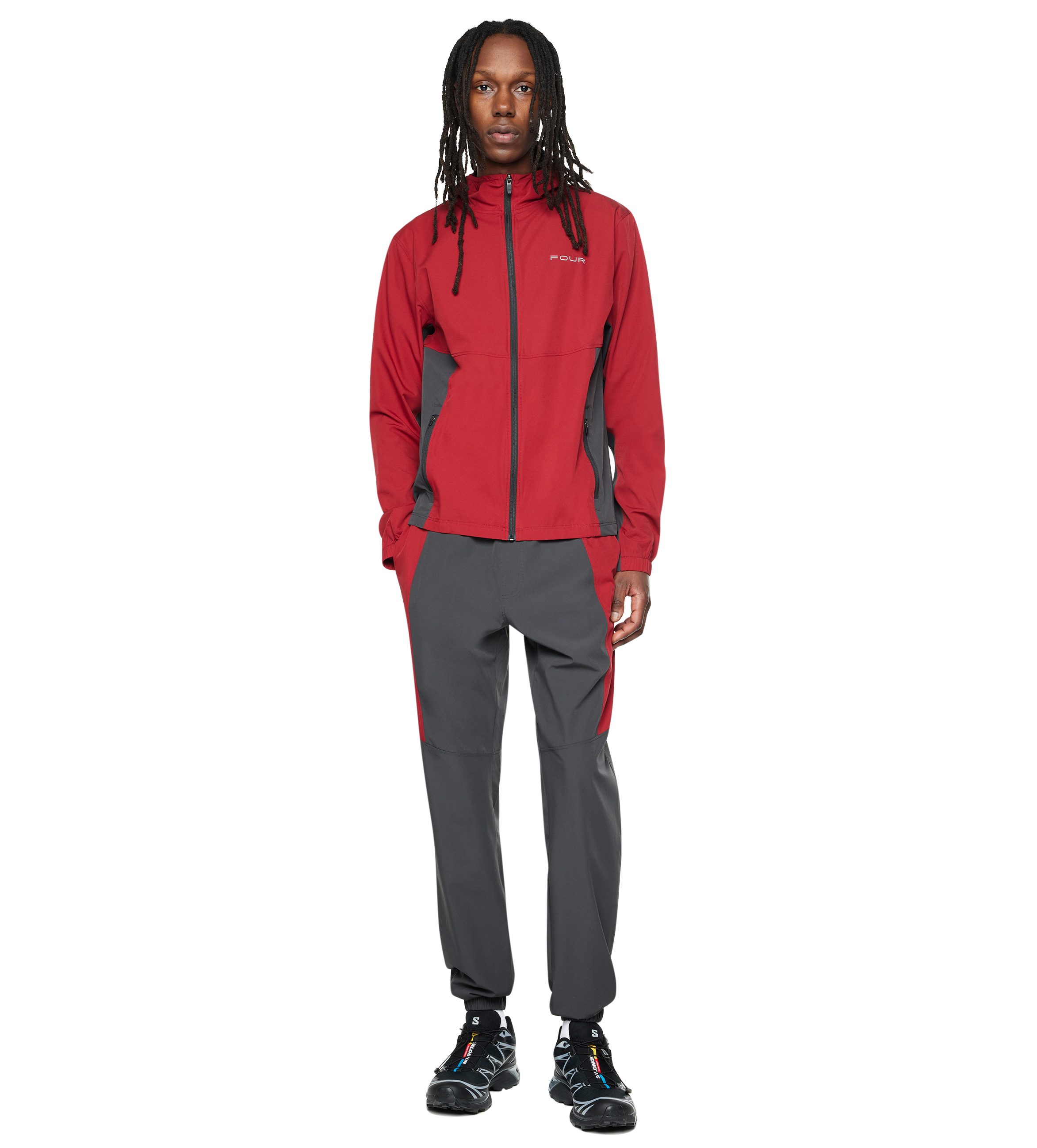 Sportswear Track Jacket Dark Grey/Red