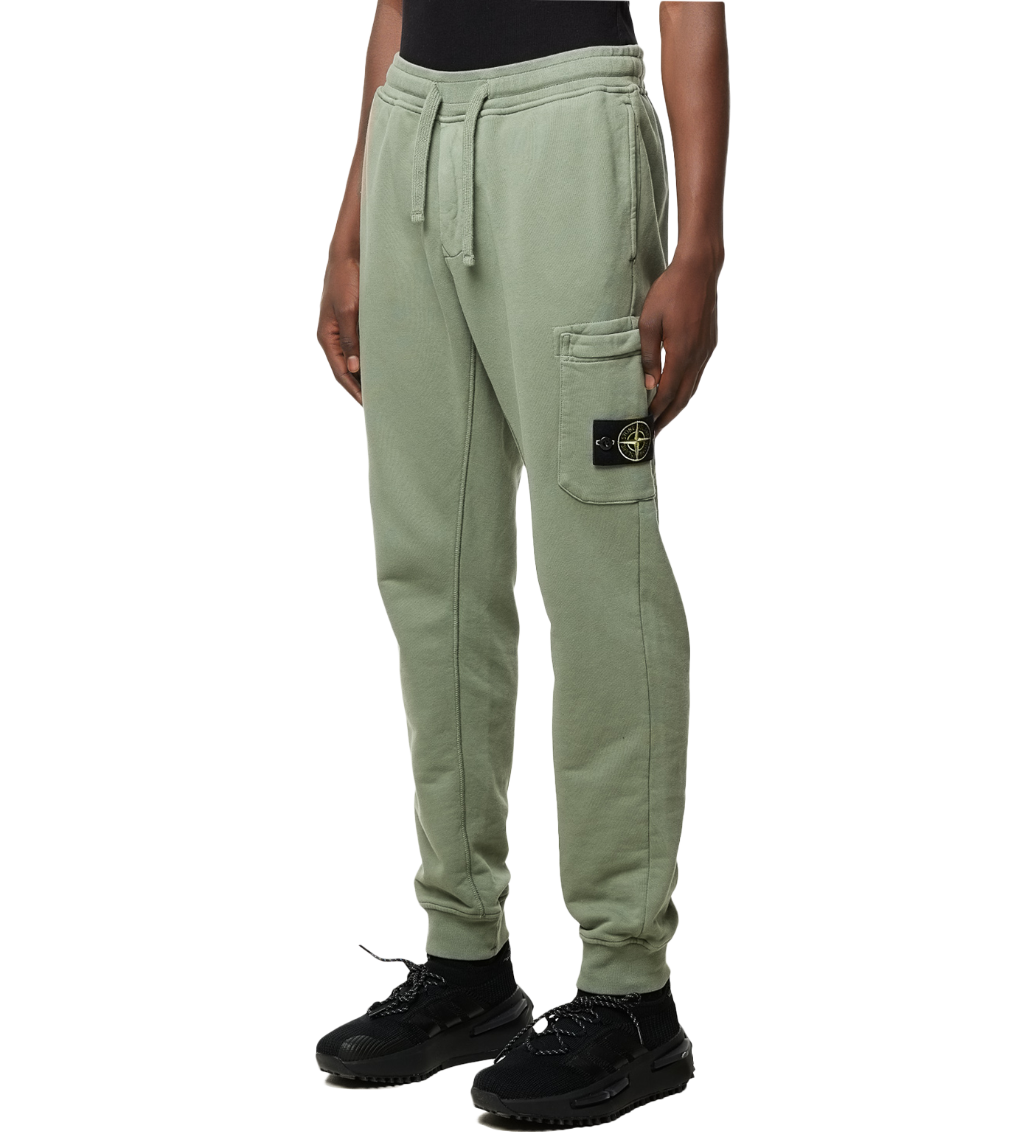 Compass-patch Cargo Sweat Pants Light Green