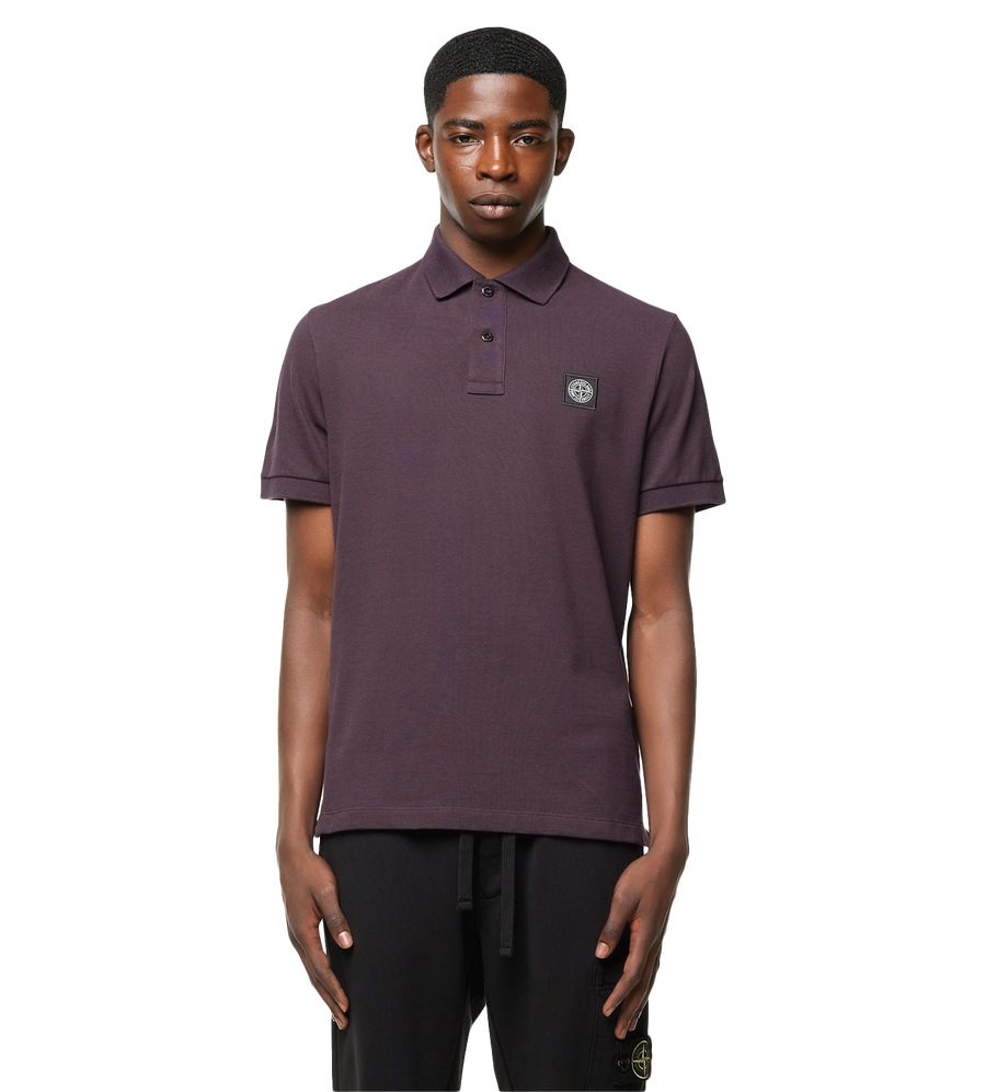 Compass Badge Polo Shirt Purple