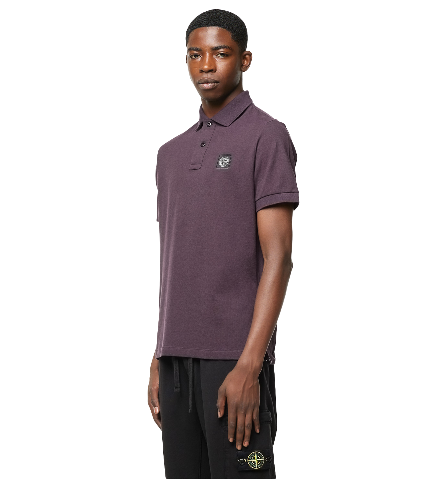 Compass Badge Polo Shirt Purple