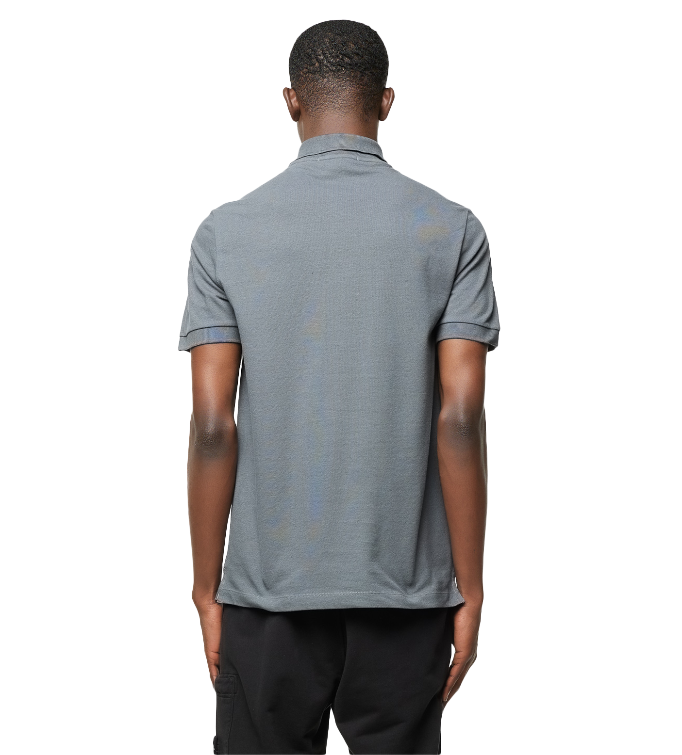 Compass Badge Polo Shirt Grey