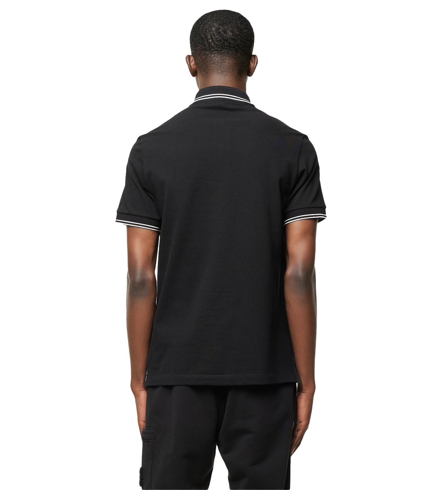 Compass Badge Polo Shirt Black