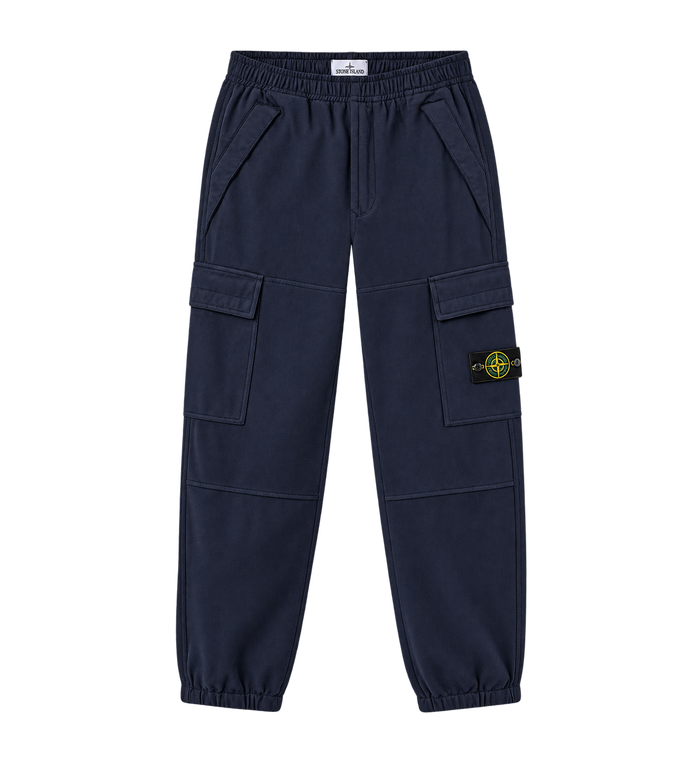 Wool-Nylon Flannel Joggers Navy