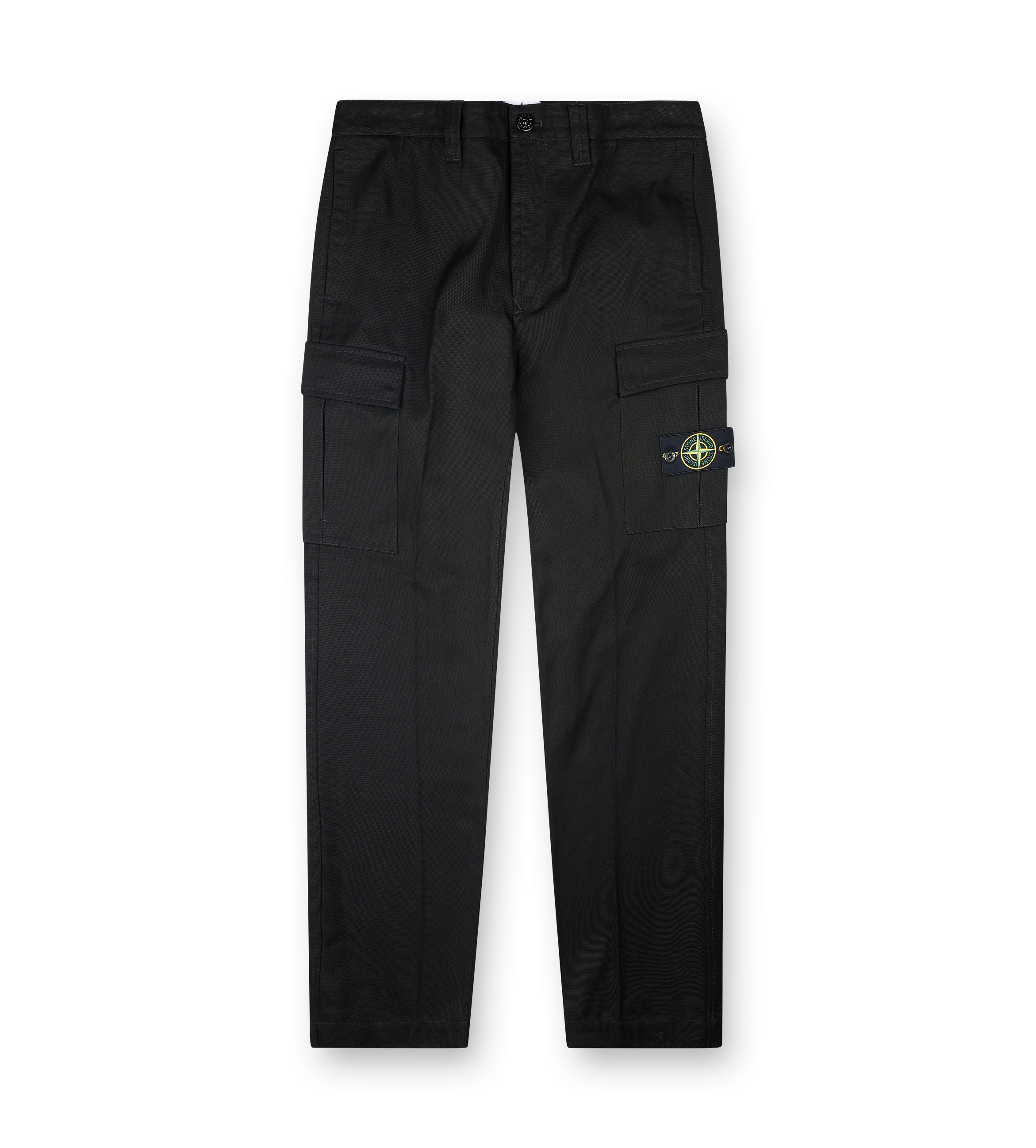 Stone Island Cargo Trousers Panama Cotton in Black