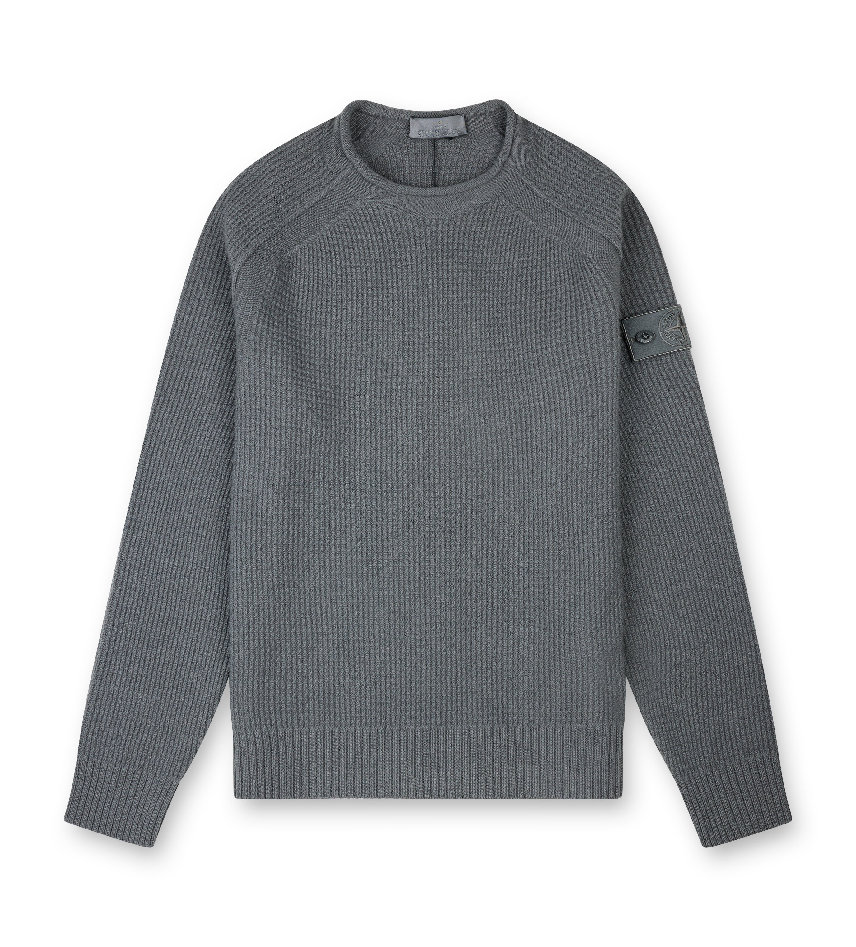 Stone Island Ghost Mock Neck Jumper in Dark Grey
