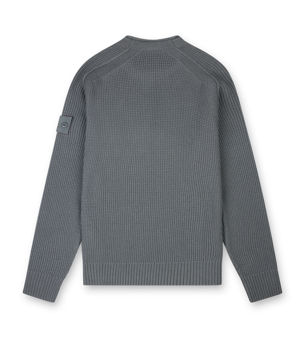 Stone Island Ghost Mock Neck Jumper in Dark Grey